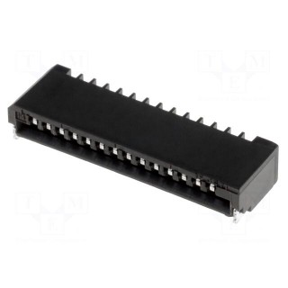 Connector: FFC (FPC) | horizontal | PIN: 14 | NON-ZIF | SMT | 0.5A | 1mm