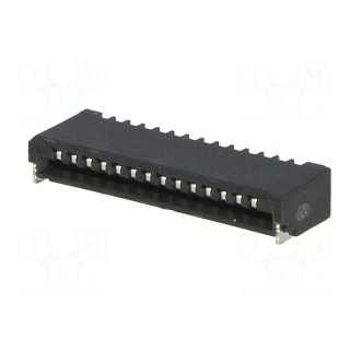Connector: FFC/FPC | horizontal | PIN: 14 | Non-ZIF | SMT | 0.5A | 1mm | 50V