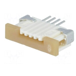 Connector: FFC/FPC | horizontal | PIN: 4 | bottom contacts,ZIF | SMT