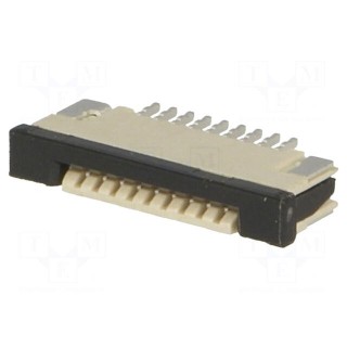 Connector: FFC/FPC | horizontal | PIN: 9 | top contacts,ZIF | SMT | 0.5A