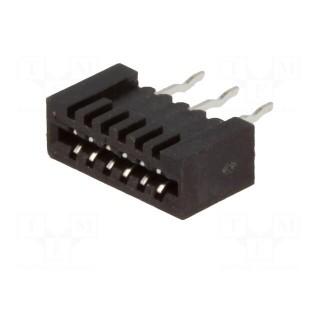Connector: FFC (FPC) | straight | PIN: 6 | NON-ZIF | THT | tinned | 20mΩ