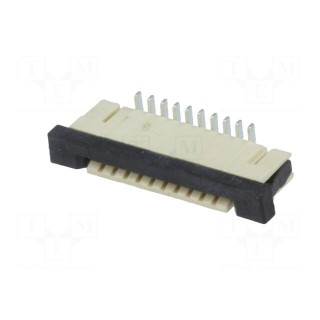 Connector: FFC (FPC) | vertical | PIN: 10 | ZIF | SMT | 0.5A | 30mΩ | 1mm