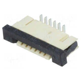 Connector: FFC (FPC) | vertical | PIN: 6 | ZIF | SMT | 0.5A | 30mΩ | 1mm