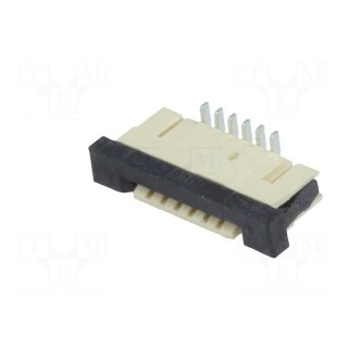 Connector: FFC/FPC | vertical | PIN: 6 | ZIF | SMT | 0.5A | 30mΩ | -40÷85°C