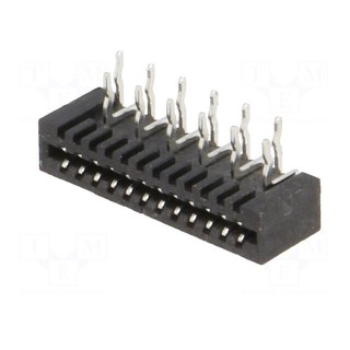 Connector: FFC/FPC | angled 90° | PIN: 12 | Non-ZIF | THT | tinned | 20mΩ