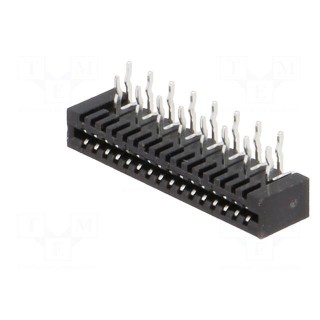 Connector: FFC (FPC) | angled 90° | PIN: 16 | NON-ZIF | THT | tinned