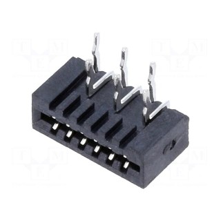 Connector: FFC/FPC | angled 90° | PIN: 6 | Non-ZIF | THT | tinned | 30mΩ