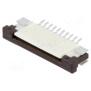 Connector: FFC/FPC | horizontal | PIN: 10 | ZIF | SMT | 50V | 0.4A | tinned