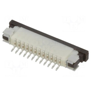 Connector: FFC/FPC | horizontal | PIN: 12 | ZIF | SMT | 50V | 0.4A | tinned