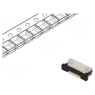 Connector: FFC/FPC | horizontal | PIN: 4 | ZIF | SMT | 50V | 0.4A | tinned