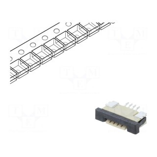 Connector: FFC/FPC | horizontal | PIN: 4 | ZIF | SMT | tinned | 30mΩ | 1mm