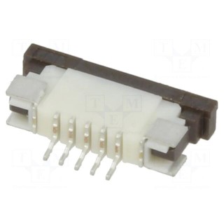 Connector: FFC/FPC | horizontal | PIN: 5 | ZIF | SMT | 50V | 0.4A | tinned