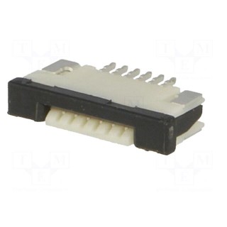 Connector: FFC/FPC | horizontal | PIN: 6 | top contacts,ZIF | SMT | 0.5A