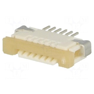Connector: FFC (FPC) | horizontal | PIN: 6 | ZIF,top contacts | SMT | 1A