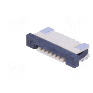 Connector: FFC/FPC | horizontal | PIN: 6 | ZIF | SMT | tinned | 30mΩ | 1mm
