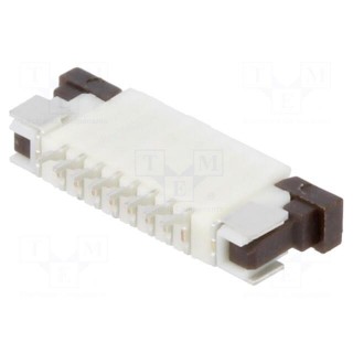 Connector: FFC/FPC | horizontal | PIN: 8 | ZIF | SMT | 50V | 0.4A | tinned
