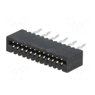 Connector: FFC (FPC) | straight | PIN: 12 | NON-ZIF | THT | tinned | 20mΩ