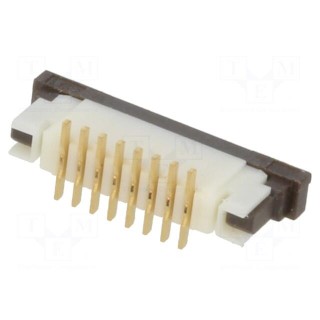Connector: FFC/FPC | vertical | PIN: 8 | ZIF | SMT | 125V | 1A | gold flash