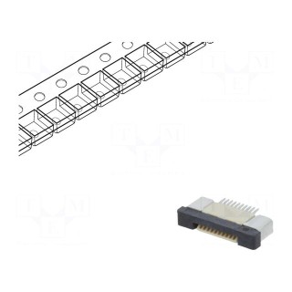 Connector: FFC/FPC | horizontal | PIN: 10 | ZIF | SMT | 500mA | tinned