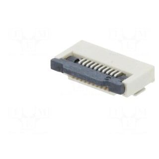 Connector: FFC (FPC) | horizontal | PIN: 10 | ZIF | SMT | tinned | 30mΩ