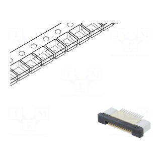 Connector: FFC (FPC) | horizontal | PIN: 12 | ZIF | SMT | 500mA | tinned