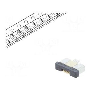 Connector: FFC (FPC) | horizontal | PIN: 4 | ZIF | SMT | 500mA | tinned