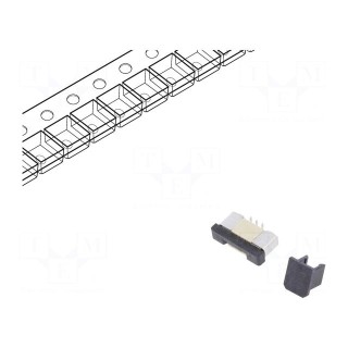 Connector: FFC/FPC | vertical | PIN: 6 | ZIF | SMT | 500mA | tinned | 30mΩ