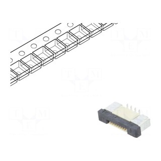 Connector: FFC/FPC | vertical | PIN: 8 | ZIF | SMT | 500mA | tinned | 30mΩ