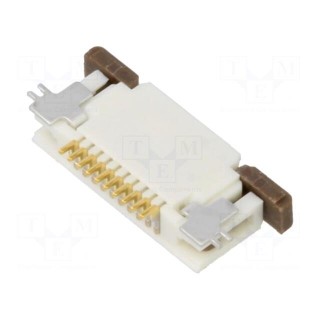 Connector: FFC/FPC | horizontal | PIN: 10 | bottom contacts,ZIF | SMT