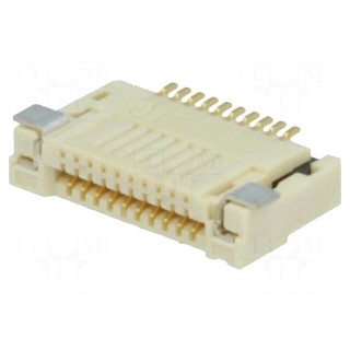 Connector: FFC/FPC | horizontal | PIN: 10 | dual contact | SMT | 0.5A