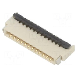 Connector: FFC/FPC | horizontal | PIN: 12 | ZIF | SMT | 30V | 0.4A | H: 1mm