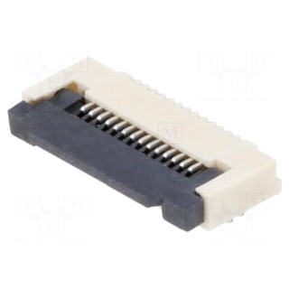Connector: FFC/FPC | horizontal | PIN: 14 | ZIF | SMT | 50V | 0.4A | tinned