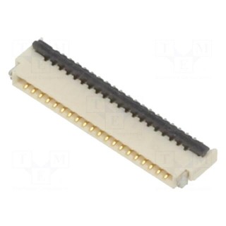 Connector: FFC/FPC | horizontal | PIN: 20 | ZIF | SMT | 30V | 0.4A | H: 1mm