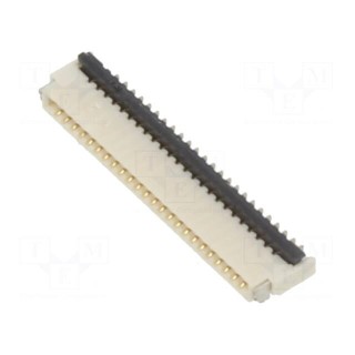 Connector: FFC/FPC | horizontal | PIN: 24 | ZIF | SMT | 30V | 0.4A | H: 1mm