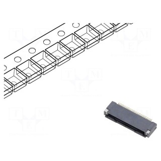 Connector: FFC/FPC | horizontal | PIN: 30 | bottom contacts,ZIF | SMT