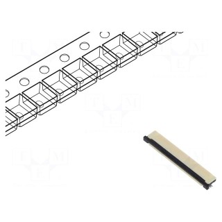 Connector: FFC/FPC | horizontal | PIN: 50 | bottom contacts,ZIF | SMT