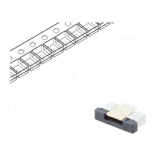 Connector: FFC (FPC) | horizontal | PIN: 6 | ZIF | SMT | 500mA | tinned