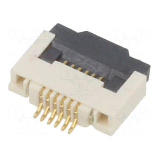 Connector: FFC/FPC | horizontal | PIN: 6 | ZIF | SMT | 50V | 0.4A | -25÷85°C
