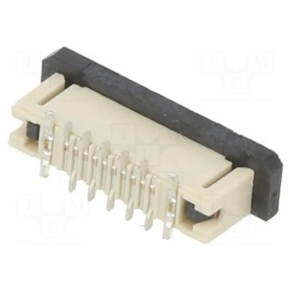 Connector: FFC/FPC | vertical | PIN: 10 | ZIF | SMT | 30V | 0.5A | tinned