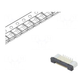 Connector: FFC (FPC) | vertical | PIN: 12 | ZIF | SMT | 500mA | tinned