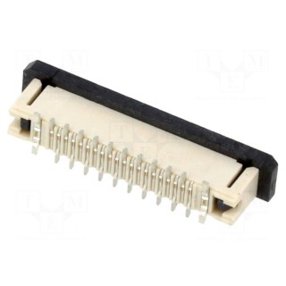 Connector: FFC/FPC | vertical | PIN: 20 | ZIF | SMT | 30V | 0.5A | tinned