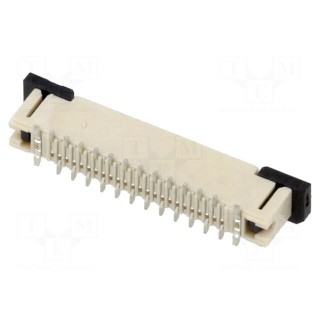 Connector: FFC/FPC | vertical | PIN: 24 | ZIF | SMT | 30V | 0.5A | tinned