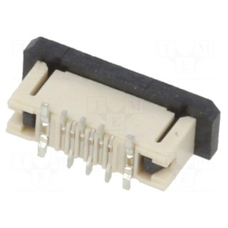 Connector: FFC/FPC | vertical | PIN: 6 | ZIF | SMT | 30V | 0.5A | tinned