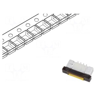 Connector: FFC/FPC | vertical | PIN: 8 | ZIF | SMT | 30V | 0.2A | tinned