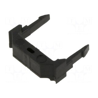 Cable clamp | PIN: 10 | snap fastener | IDC connectors | black