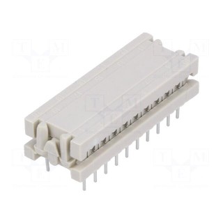 IDC transition | PIN: 20 | DIL 7,62mm | IDC,THT | for ribbon cable