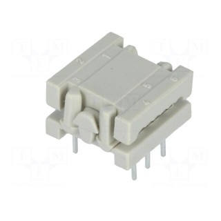 IDC transition | PIN: 6 | DIL 7,62mm | IDC,THT | for ribbon cable