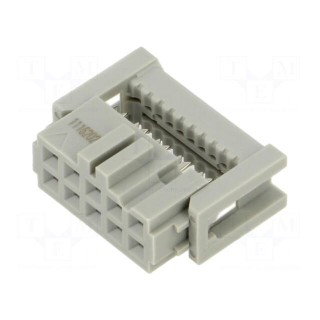 Plug | IDC | female | PIN: 10 | IDC | for ribbon cable | 1.27mm | 2.5A | 891
