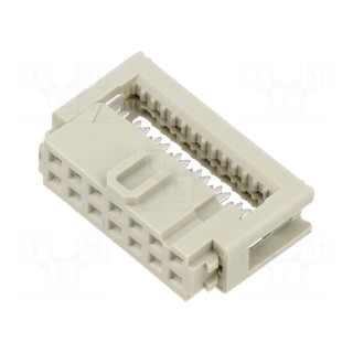 Plug | IDC | female | PIN: 14 | for ribbon cable | 1.27mm | Layout: 2x7