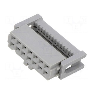 Plug | IDC | female | PIN: 14 | IDC | for ribbon cable | 1.27mm | 2.5A | 891